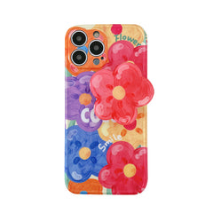 Oil Painting Flower IPhone 15 Pro Max Case