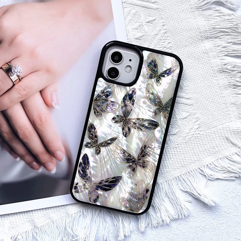 Natural Fritillaria Shell Butterfly Phone Case