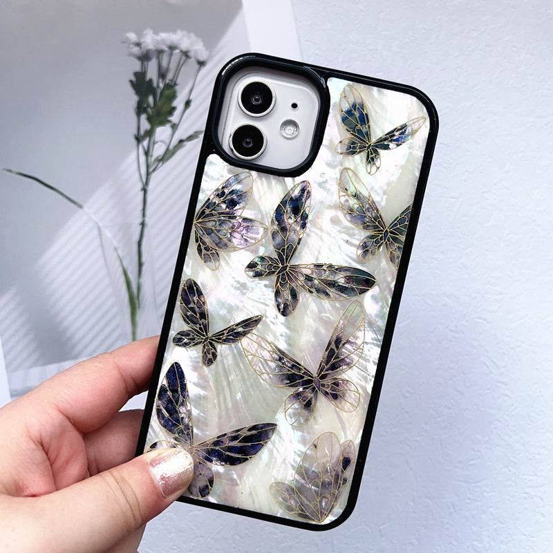 Natural Fritillaria Shell Butterfly Phone Case