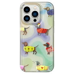 Colorful cute dachshund phone case